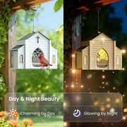 Church-Shaped Metal Solar Bird Feeder thumbnail 5