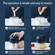 Cordless Mini Electric Garlic Chopper – Powerful & Efficient, Easy Clean & Perfect for Kitchen 🔪 thumbnail 3