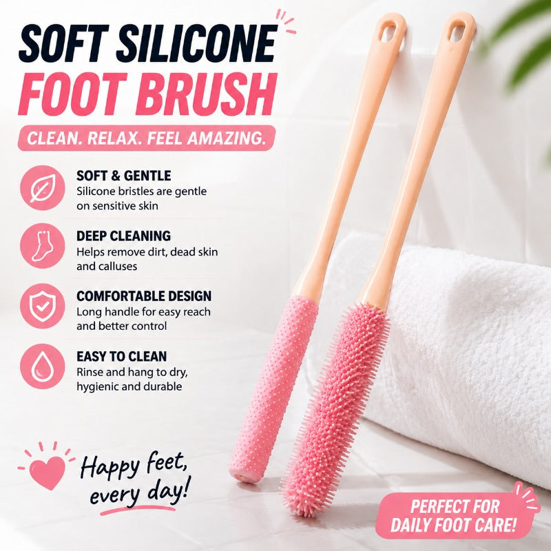 Long Handle Silicone Foot Brushes