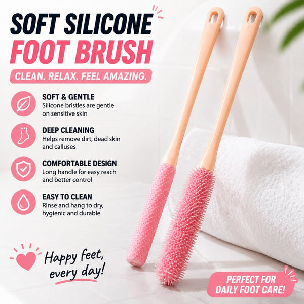 Long Handle Silicone Foot Brushes