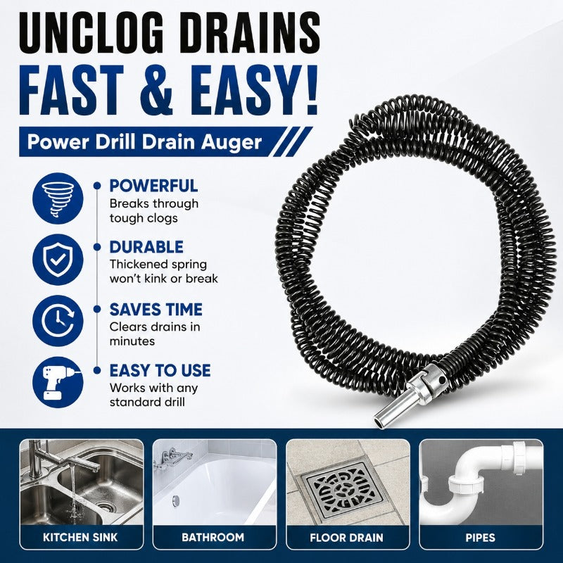 Drill-Powered Drain Cleaner