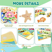 Educational Wooden Peg Puzzles thumbnail 4