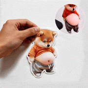 3D Cute Shiba Inu Self-Adhesive Door Stopper & Stress Ball thumbnail 1