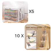 Portable Large Heavy-Duty Thick Plastic Clear Storage Box with Hinged Lid | Home, Travel & Camping thumbnail 29