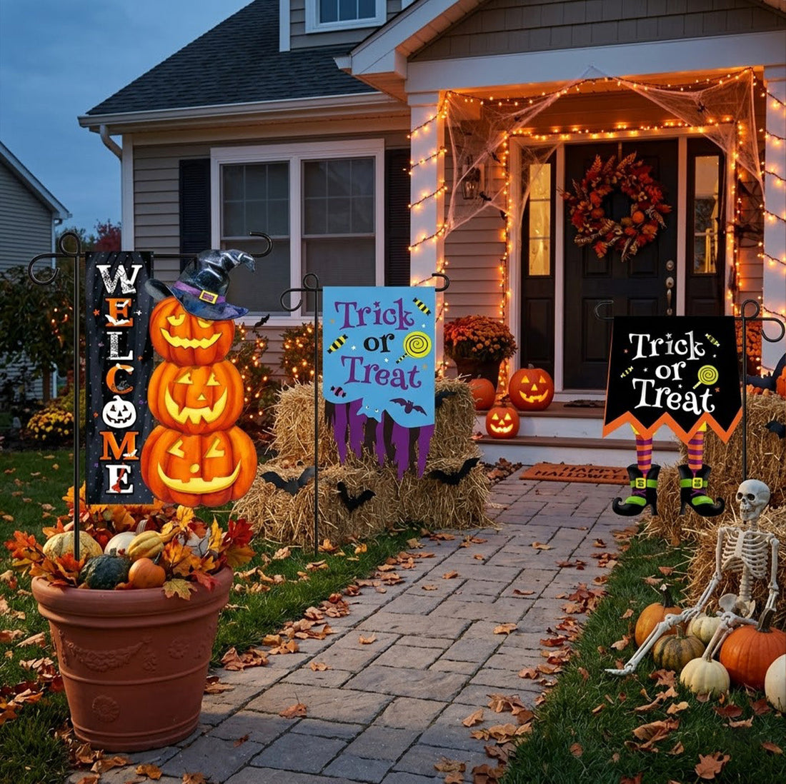 Spooky Solar LED Garden Flags