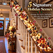 🎅 Santa’s Sleigh Snowy Stair Railing Decor thumbnail 3