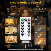 Remote-Control Led Curtain Light-9.8*9.8 FT thumbnail 6