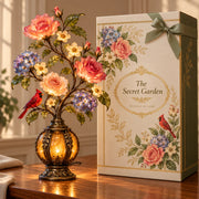 Eternal Bloom – Vintage Rose & Cardinal Table Lamp - Small – 18' Tree thumbnail 2