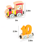 Letters Magnetic Train Puzzle Wooden Toy Car thumbnail 7