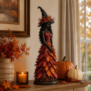 Enchanted Gothic Autumn Witch Figurine thumbnail 1