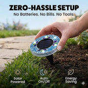 Mosaic Solar Disk Lights, Waterproof LED Outdoor In‑Ground Tabletop Lighting thumbnail 2
