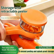 Retractable Splash-Proof Peeler — No More Messy Kitchen Counters 🥔✨ thumbnail 1