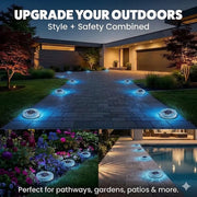 Mosaic Solar Disk Lights, Waterproof LED Outdoor In‑Ground Tabletop Lighting thumbnail 4
