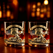 100 Years Of Route Personalized Gifts For Bikers 11oz Whisky Glass thumbnail 6