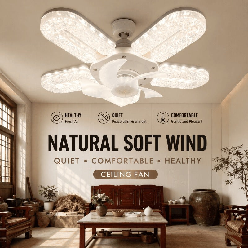 Foldable Crystal Fan Light