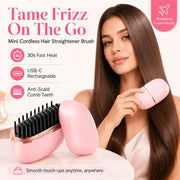 Portable Wireless Hair Straightener Comb thumbnail 7