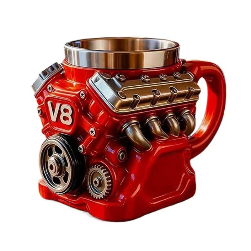Engine-themed coffee mug