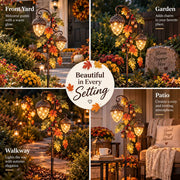 Autumn Acorn Glow™ – Solar Double Acorn Garden Stake Light thumbnail 6