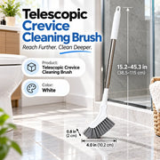 Adjustable Length Stainless Steel Telescopic Long Handle Crevice Cleaning Brush thumbnail 3