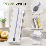 Kitchen Aluminum Foil Paper Plastic Wrap Storage Cutting Box thumbnail 7