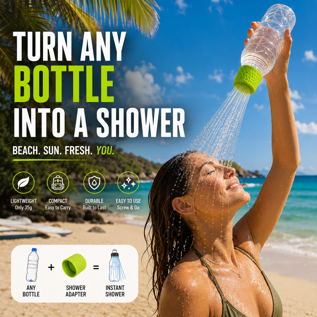 🚿 Spray Cap - Turn Any Bottle Into a Portable Shower