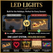 🎄 Smart LED Curtain Lights | App-Controlled Animated Christmas Wall Display ✨ thumbnail 5