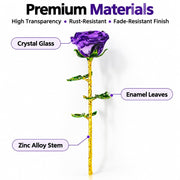Eternal Crystal Glass Rose thumbnail 3