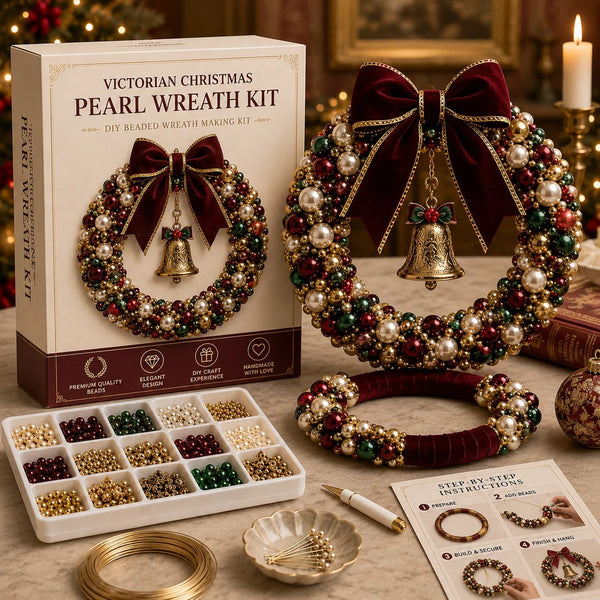 Plymagic DIY Christmas Wreath Pearl Art Kit