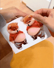 3D Cute Shiba Inu Self-Adhesive Door Stopper & Stress Ball thumbnail 8