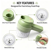 4-in-1 Handheld Electric Food Chopper & Slicer thumbnail 2