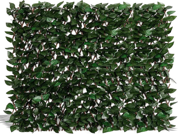 Artificial ivy retractable fence privacy screen