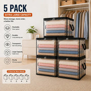 Portable Large Heavy-Duty Thick Plastic Clear Storage Box with Hinged Lid | Home, Travel & Camping thumbnail 9