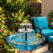 Solar Cascade Hanging Bird Bath Fountain thumbnail 4