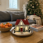 Christmas House Essential Oil Diffuser – Glowing Holiday Decor with Chimney Mist thumbnail 15