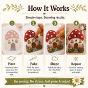🔥🏡 Whimsical Village 3D Fabric Poke Art Kit thumbnail 7