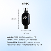 Shower Thermometer - Instant Digital Display, Waterproof & Easy Install for Safe Bathing thumbnail 8