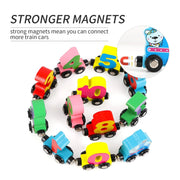 Letters Magnetic Train Puzzle Wooden Toy Car thumbnail 4