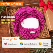 Handmade Punk Style Beanie with Attached Straight Hair Wig and Knitted Beard – Funny Winter Hat with Hair & Beard for Men | 🎁Free Shipping on Orders Over $50 thumbnail 5