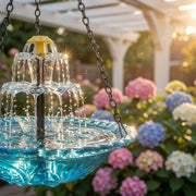 Solar Cascade Hanging Bird Bath Fountain thumbnail 1