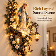 Illuminated Virgin Mary Floral Wall Decor thumbnail 8