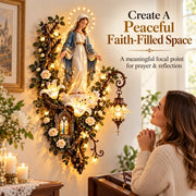 Illuminated Virgin Mary Floral Wall Decor thumbnail 2