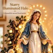 Illuminated Virgin Mary Floral Wall Decor thumbnail 5
