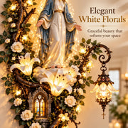 Illuminated Virgin Mary Floral Wall Decor thumbnail 6