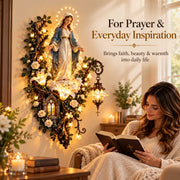 Illuminated Virgin Mary Floral Wall Decor thumbnail 9