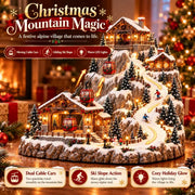 Animated Christmas Mountain Cable Car & Ski Village Scene ✨ thumbnail 2