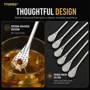3-Count Stainless Steel Straw-Spoon thumbnail 4