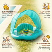 Inflatable Baby Splash Play Mat with Canopy – Water Play & Sun Protection for Toddlers thumbnail 3