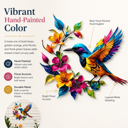 Hummingbird Bloom Metal Wall Art thumbnail 5