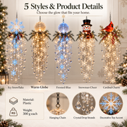 Christmas Hanging Snowflake & Crystal LED Light thumbnail 8