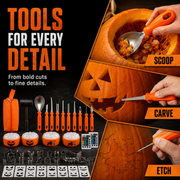 🎃 36-Piece Pumpkin Carving Kit with 16-Color LED Lights thumbnail 6